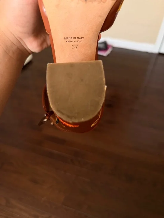 Laurence Dacade Brown Leather Floral Sandals Size 37 - Picture 11 of 11